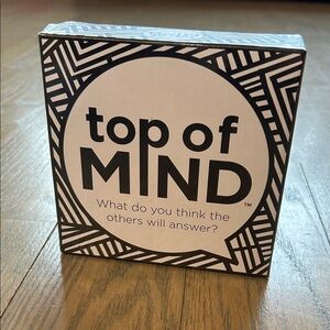 Top of Mind Card Game - Black and White